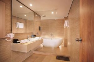 bathroom in harper kuta by aston